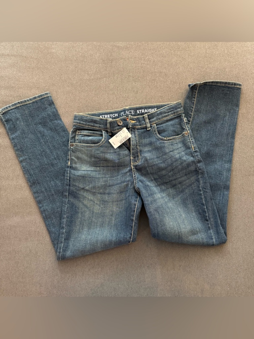 The Children's Place Boys Straight Stretch Jeans - Faded Blue